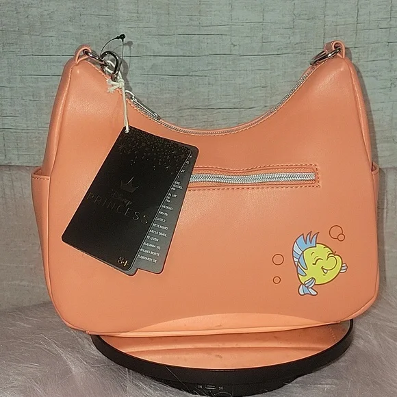 Disney Loungefly The Little Mermaid Flounder Crossbody Handbag - Picture 1 of 10